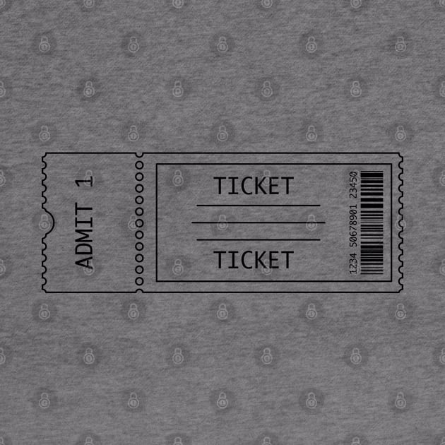 Movie Ticket Line Drawing Graphic by THP Creative